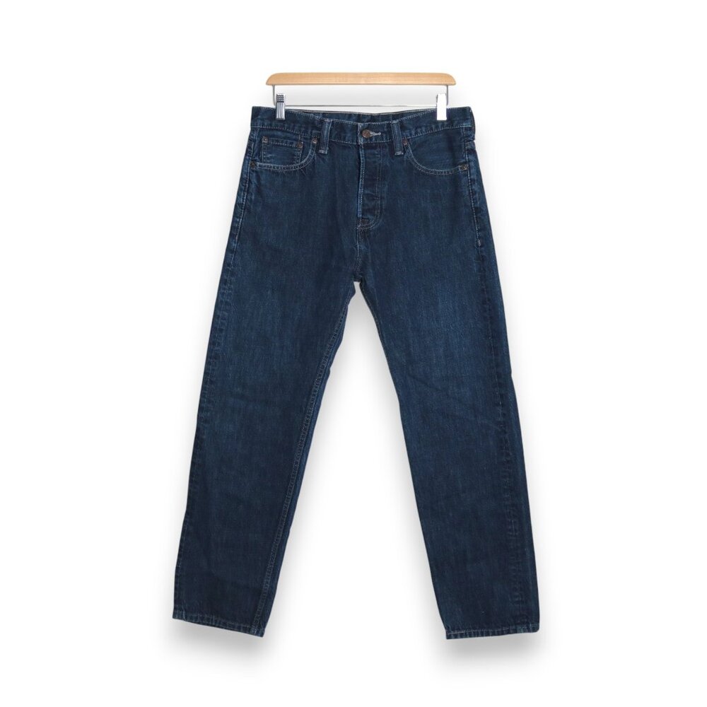 Men's Levi's 562 Dark Wash Straight Leg Denim Jeans Pants Size 30x32